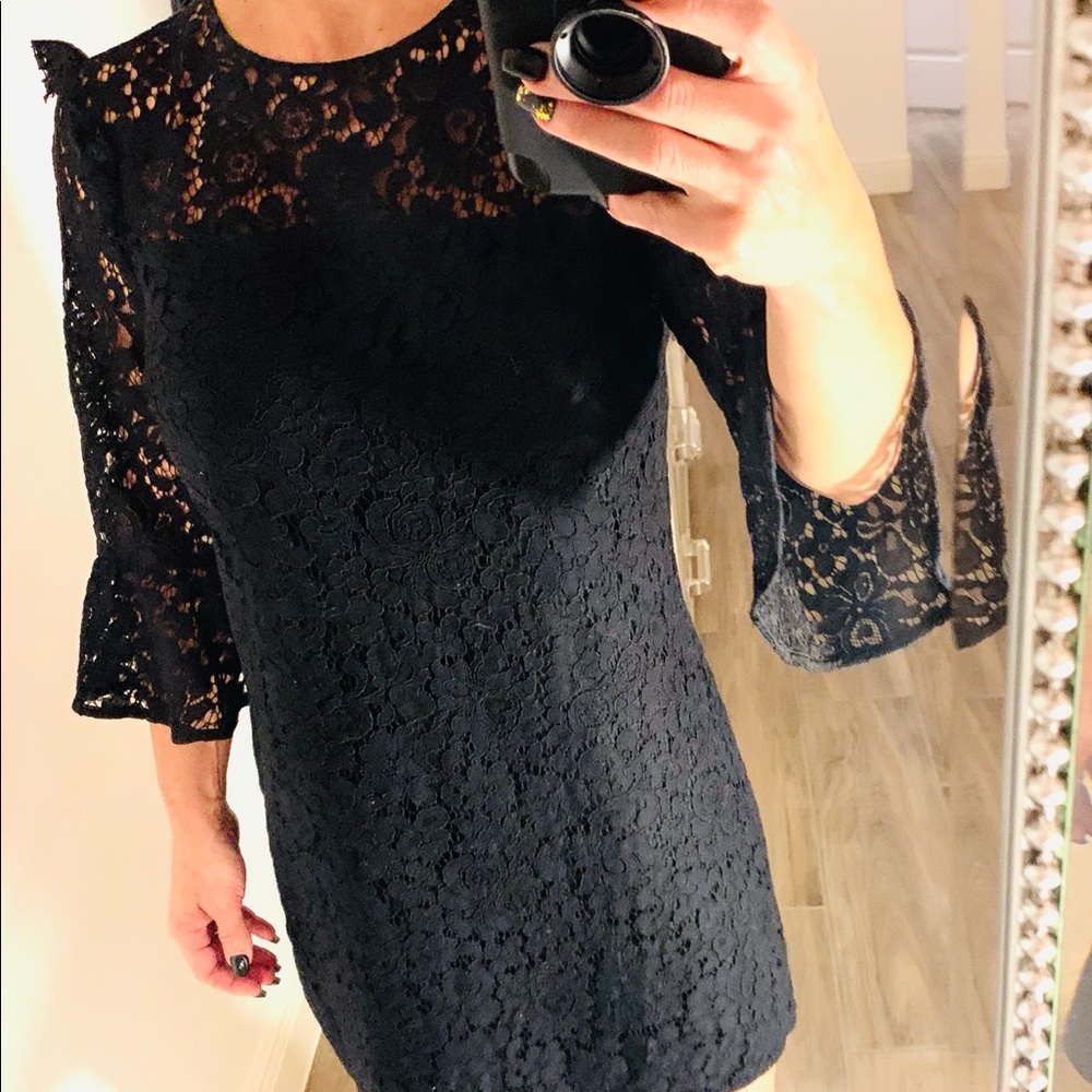 Ann Taylor black lace dress